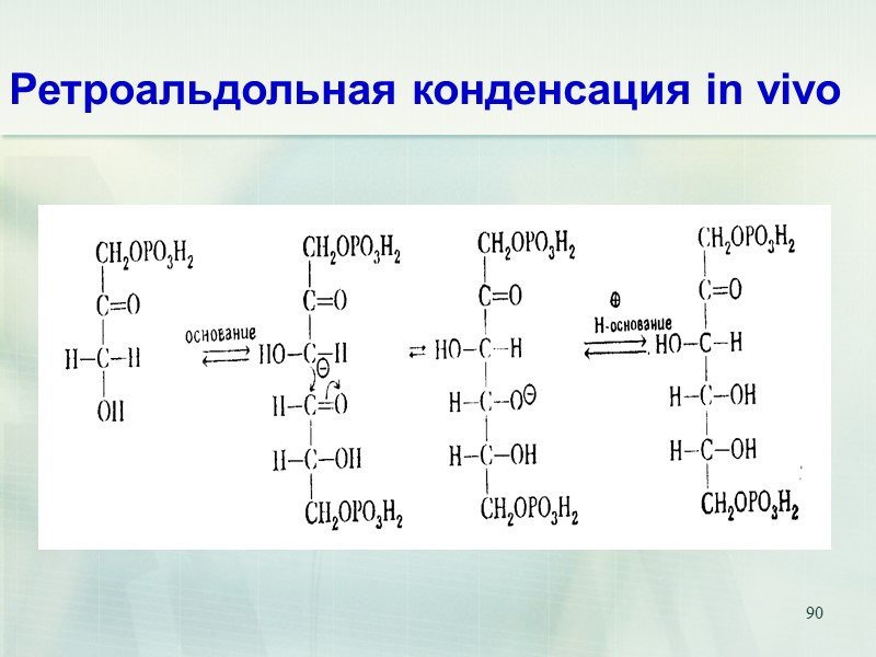 90 Ретроальдольная конденсация in vivo